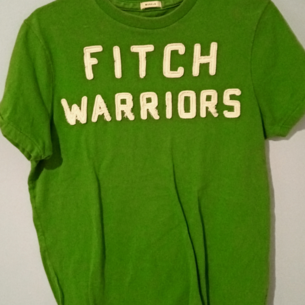Abercrombie & Fitch Green Short-Sleeve 'FITCH WARRIORS' Tee